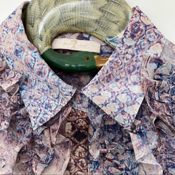 7 for all Mankind sheer snakeskin blouse - Picture 4 of 5